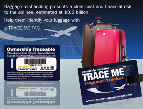 Trace Me Luggage Tracker Tag