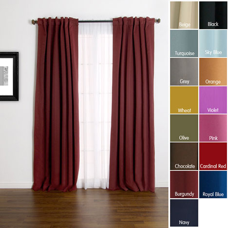 Solid Insulated Thermal 84-Inch Blackout Curtains