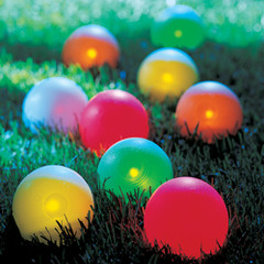 The Lighted Bocce Ball Set