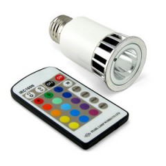 Multi-Color LED Lightbulb w/Remote