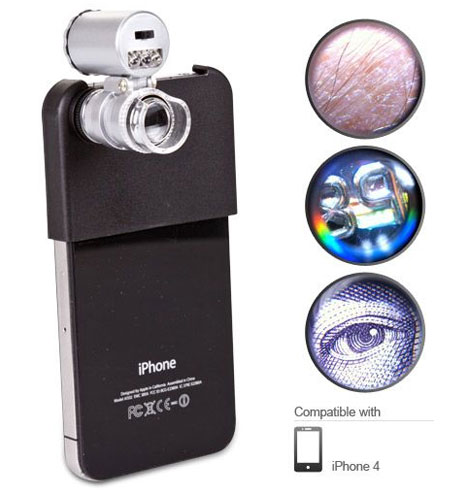 Mini Microscope for iPhone 4 [show us some skin!]