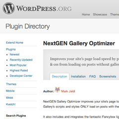 NextGEN Gallery Optimizer